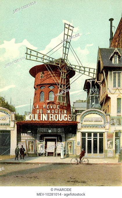 The Moulin Rouge nightclub and revue in Paris, France, early 20th century