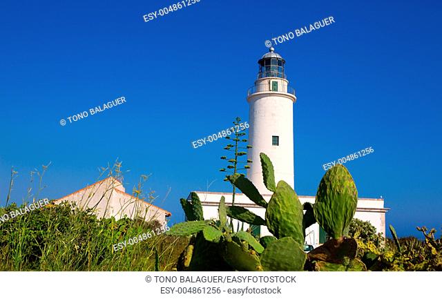 Formentera La Mola lighthouse near Ibiza at Balearic islands