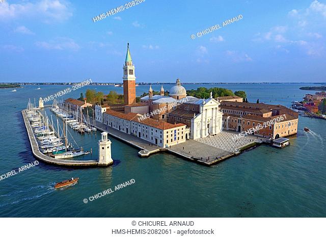 Italy, Veneto, Venice, listed as World Heritage by UNESCO, the island and the monastery of San Giorgio Maggiore