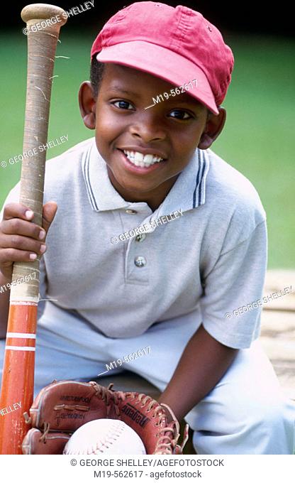 kid baseball player's portrait