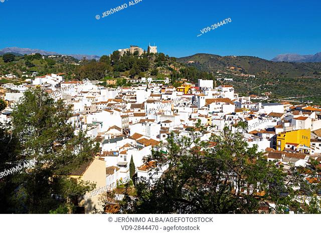 White village of Monda. Natural Park Sierra de las Nieves. Malaga province Costa del Sol. Andalusia Southern Spain, Europe