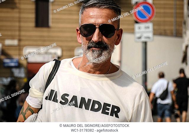 MILAN, Italy- September 19 2018: Saverio Trapani on the street during the Milan Fashion Week