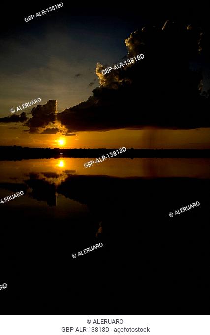 Landscape, Sunset, Negro River, Novo Airão, Amazonas, Brazil