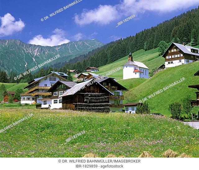 Kleinwalsertal, Kleines Walsertal valley, near Baad, Vorarlberg, Austria, Europe