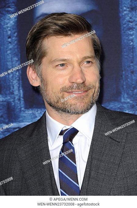 Premiere of 'Game of Thrones' Season 6 - Arrivals Featuring: Nikolaj Coster-Waldau Where: Los Angeles, California, United States When: 10 Apr 2016 Credit:...
