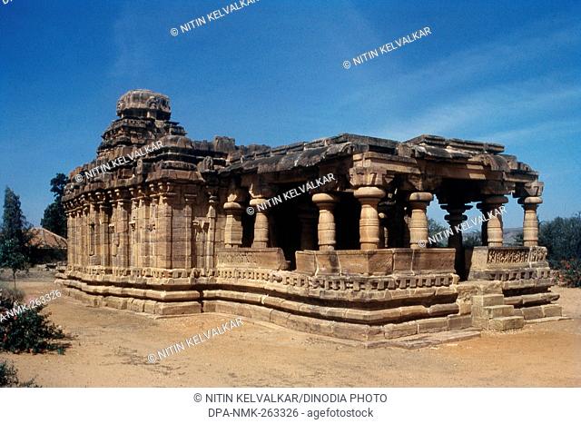 Exterior of Jain Narayana temple at Pattadakal, Karnataka, India, Asia