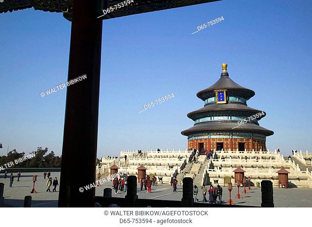 China. Beijing. Chongwen District. Temple of Heaven Park. Hall of Prayers for Good Harvests (b.1420)
