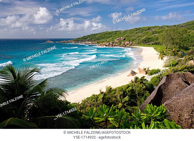 The Idyllic Beach of Grand Anse, La Digue Island, Seychelles