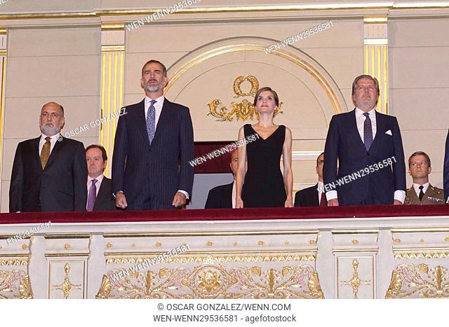 Felipe VI of Spain and Queen Letizia of Spain attending the opening of the new season at the Teatro Real in Madrid, Spain