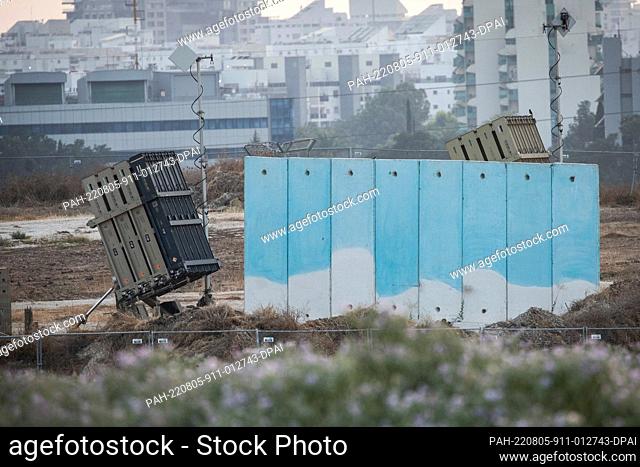 05 August 2022, Israel, Ashdod: A general view of the Israeli Iron dome system on the outskirts of the southern city of Ashdod