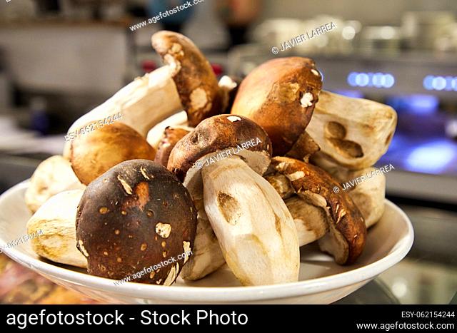 Mushrooms, Old Town, Donostia, San Sebastian, Basque Country, Spain