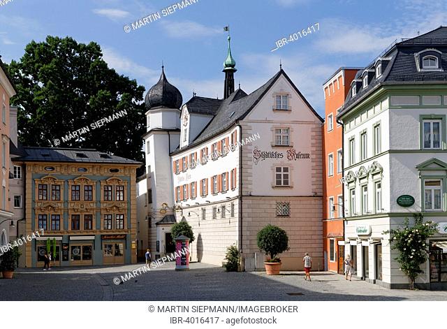Municipal Museum, Ludwigsplatz square, historic centre, Rosenheim, Upper Bavaria, Bavaria, Germany