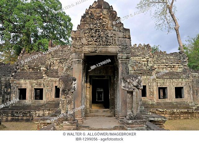 Ruins of the Prasat Preah Khan temple complex, Angkor, UNESCO World Heritage Site, Siem Reap, Cambodia, Asia