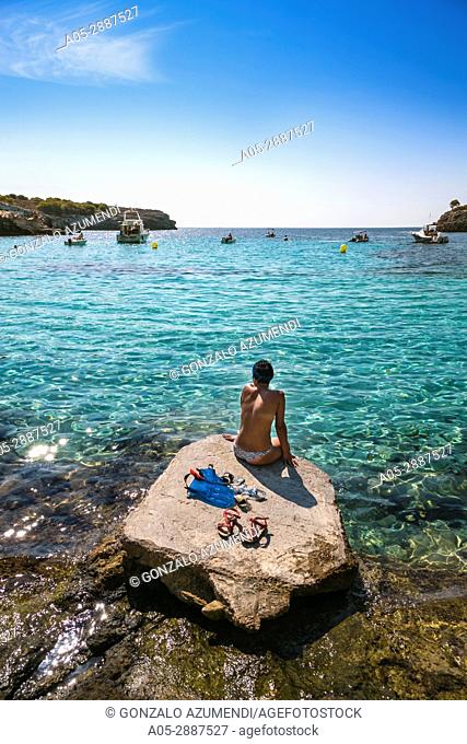 Cala Turqueta Beach. Ciutadella de Menorca Municipality. Minorca Island. Balearic Islands. Spain