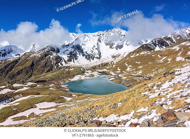 Europe, Italy, Lombardy, mountain landscape in Gavia pass, province of Brescia