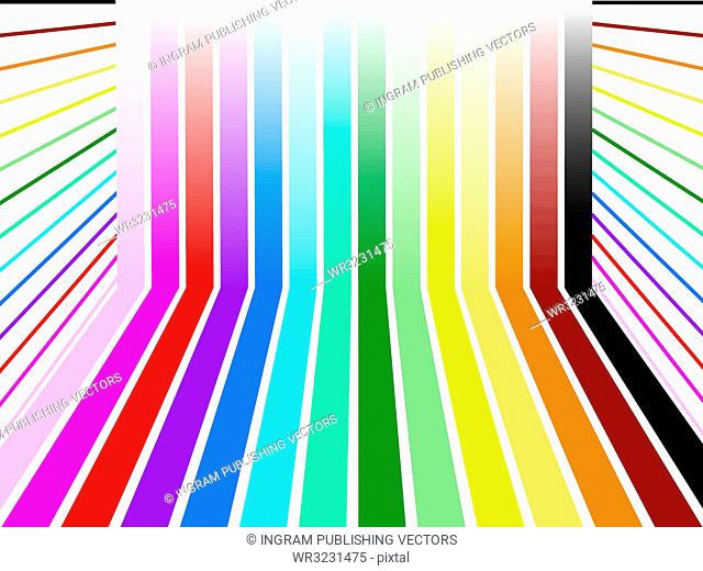 Colorful room or rainbow stripes ready to add your own copy over the top