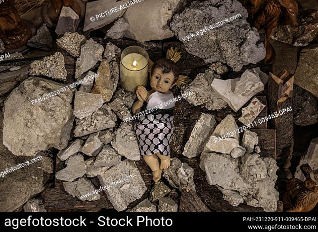 20 December 2023, Palestinian Territories, Bethlehem: View of a statue at Al-Mahad Church, which is devoid of visitors after Christmas celebrations were...