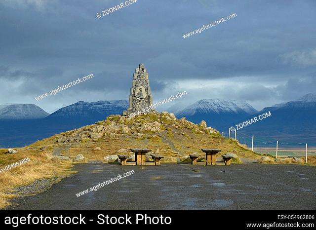 Stephan G Stephansson Monument, On road 1 (Hringvegur) between Hvammstangi and, Varmahlíð, Island