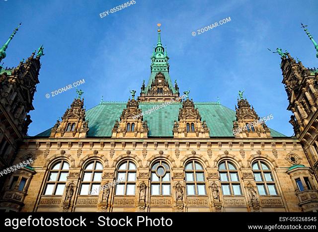 city hall, hamburg, sight, monument, administration, administration building, city administration, city hall clock, rathaus tower, parliament, hansestadt