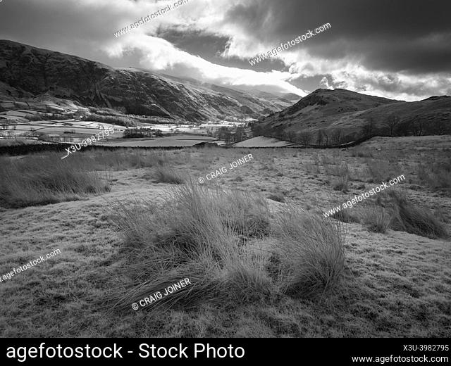An infrared image of St Johnâ. . s in the Vale in the English Lake District National Park, Cumbria, England