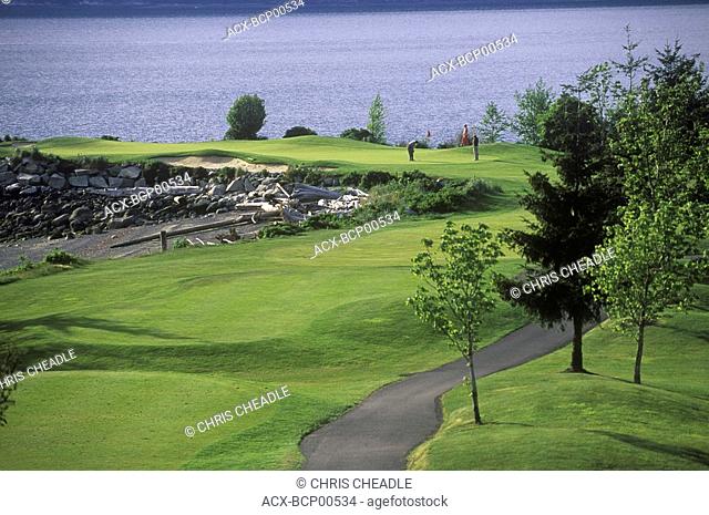 Furry Creek Golf Course, on Howe Sound, on Highway 99 near Squamish, British Columbia, Canada
