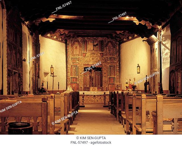 Interiors of church, Santa Fe Church, Santa Fe, New Mexico, USA