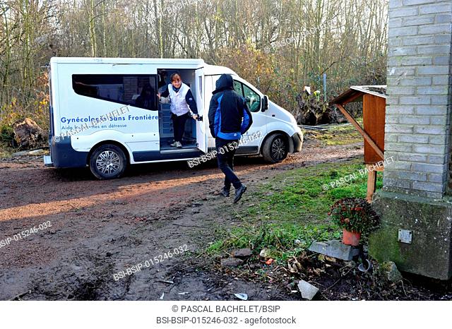 Reportage on volunteers with the French charity, Gynecologists Without Borders who work in refugee camps near Calais in the north of France