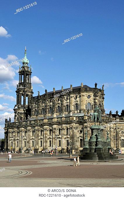 Hofkirche or Court Church, Dresden, Sachsen, Saxony, Germany