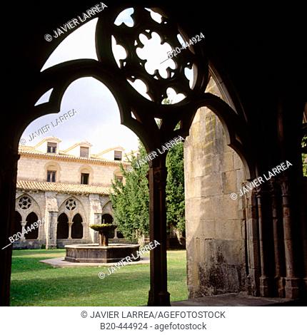 Monastery of Santa María de Iranzu, 12th century cloister. Navarra, Spain