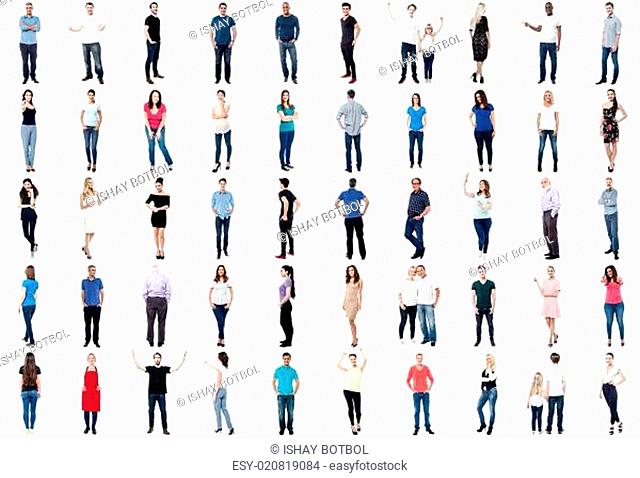 Collection of full length diversified people
