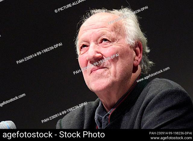 14 September 2023, Berlin: Werner Herzog, director, producer, actor, voice actor and writer sits in the Haus der Berliner Festspiele during the Berlin...