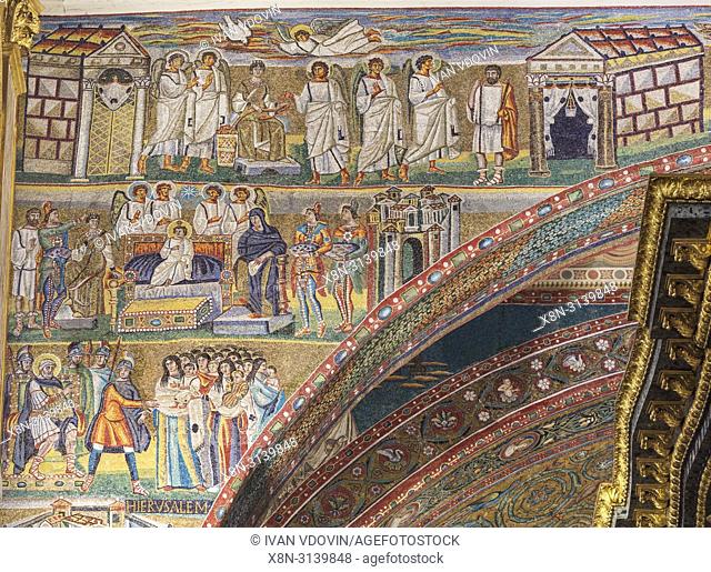 Mosaics (5th century), Basilica of Santa Maria Maggiore interior, Rome, Lazio, Italy