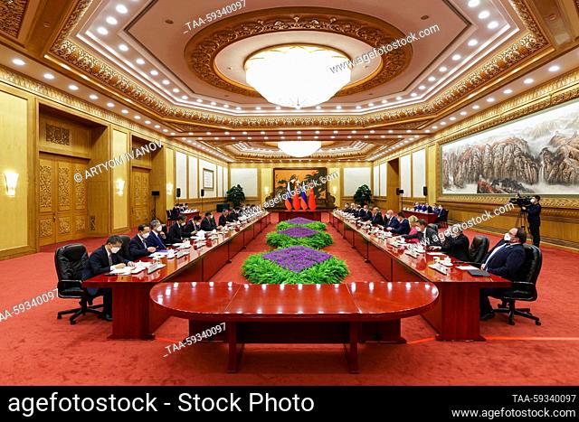 CHINA, BEIJING - MAY 24, 2023: Chinese-Russian talks at the Great Hall of the People. Artyom Ivanov/TASS