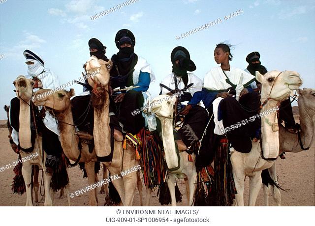 TUAREG NOMADS, NIGER West Africa. This nomadic tribe still make a living as traders.