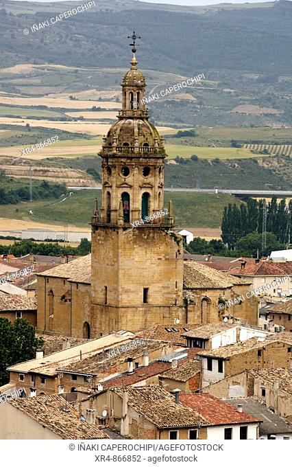 Belltower of the Church of Santiago, Puente La Reina (Gares), Navarra (Nafarroa), Spain