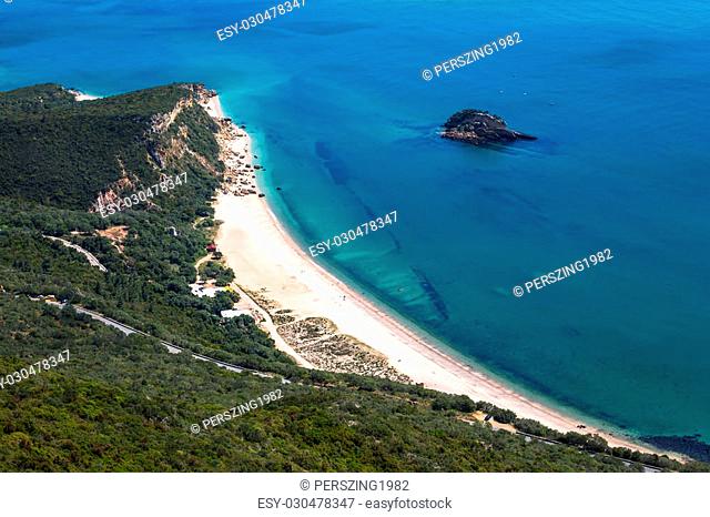 Beautiful landscape view of the National Park Arrabida in Setubal, Portugal