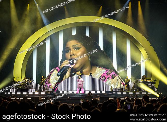 Oslo, Norway. 17th, February 2023. The American rapper and singer Lizzo performs a live concert at Oslo Spektrum in Oslo