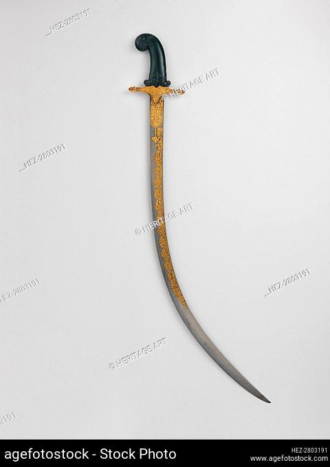 Saber, blade, possibly Iranian..Turkish..Indian.., 18th century. Creator: Unknown