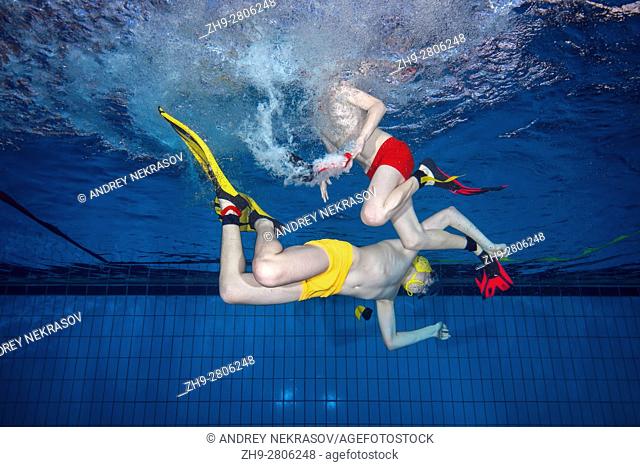 Aquathlon (underwater wrestling) Swimming pool, Nikolaev, Ukraine, Eastern Europe