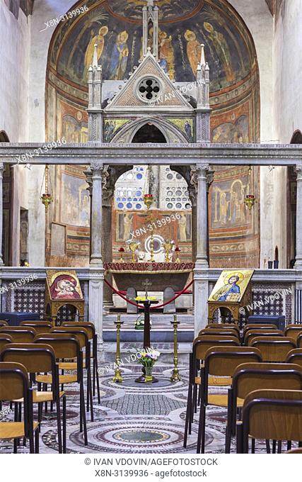 Basilica of Saint Mary in Cosmedin, Basilica di Santa Maria in Cosmedin, de Schola Graeca, Rome, Lazio, Italy