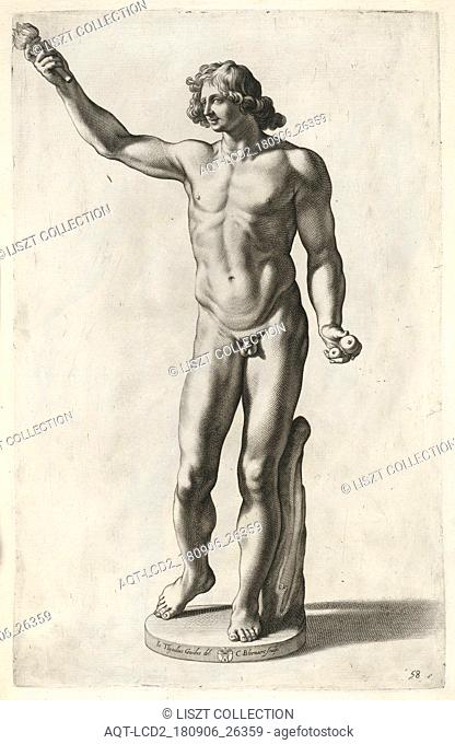 Una statua antica ristaurata nuda (si crede d'un Apollo), Galleria Givstiniana del marchese Vincenzo Givstiniani, Bloemaert, Cornelis, 1603-1692