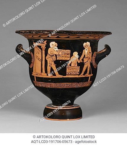 Mixing Vessel with a Phlyax Scene, Attributed to the Rainone Painter (Greek (Apulian), active about 375 - 350 B.C.), Apulia, South Italy, about 370 B