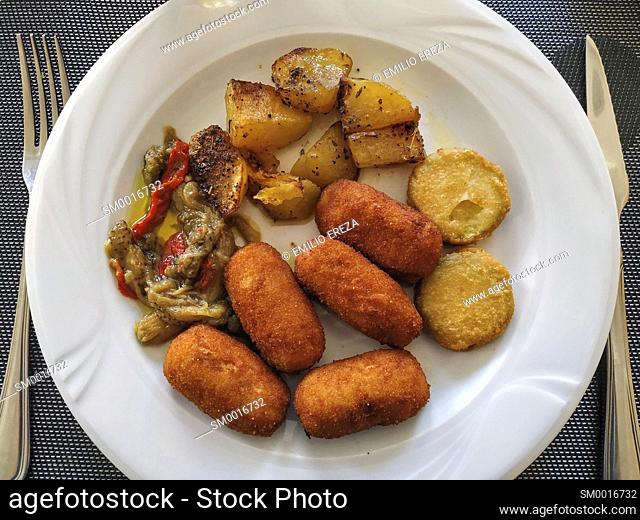 Croquettes of mushrooms with vegetables
