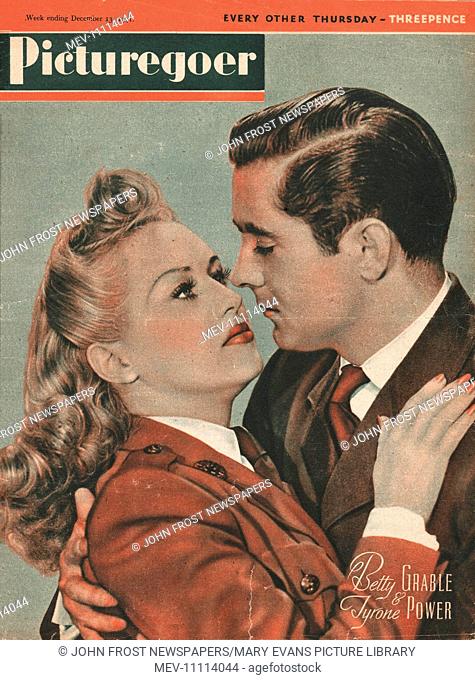 1941 Picturegoer magazine Betty Grable & Tyrone Power