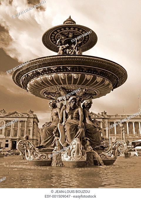 Paris - The fountain in Concorde Square