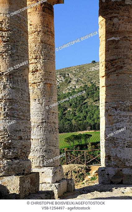 Italy, Sicily, Segesta, The temple 5th C BC