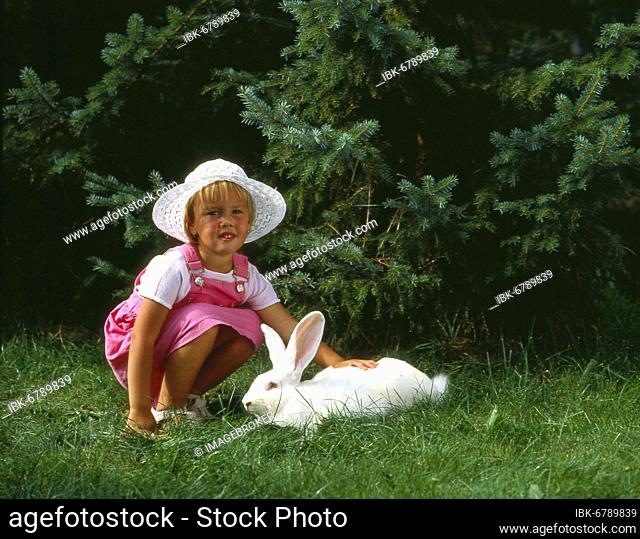 Little Girl with Easter Bunny