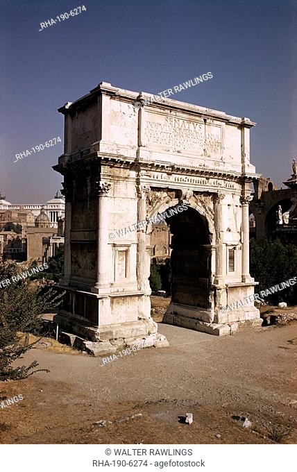 Arch of Titus, commemorating capture of Jerusalem in 70 AD, Rome, Lazio, Italy, Europe