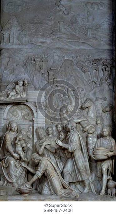 Adoration Of The Magi 1599 Pier Paolo Olivieri 1551-1559 Italian Stone
