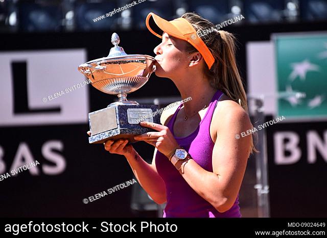 Ukrainian tennis player Elena Svitolina wins the International Tennis BNL in Rome beating Simona Halep in the final at the Foro Italico